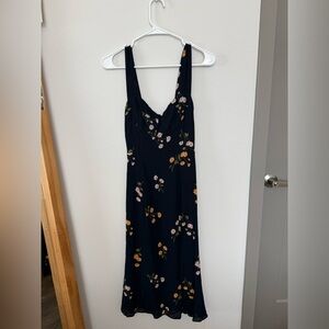 Reformation Black Floral Midi Dress – Size 4